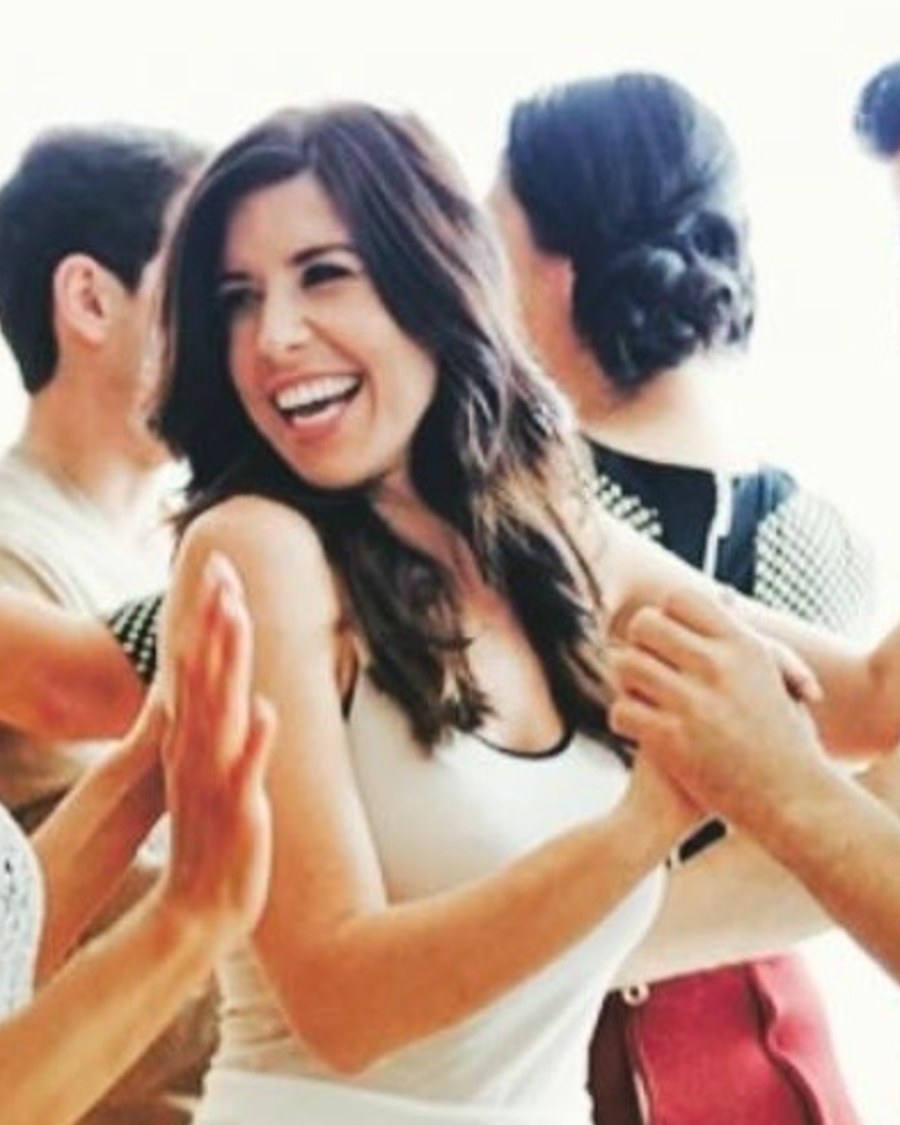 Christina Frank in acting class